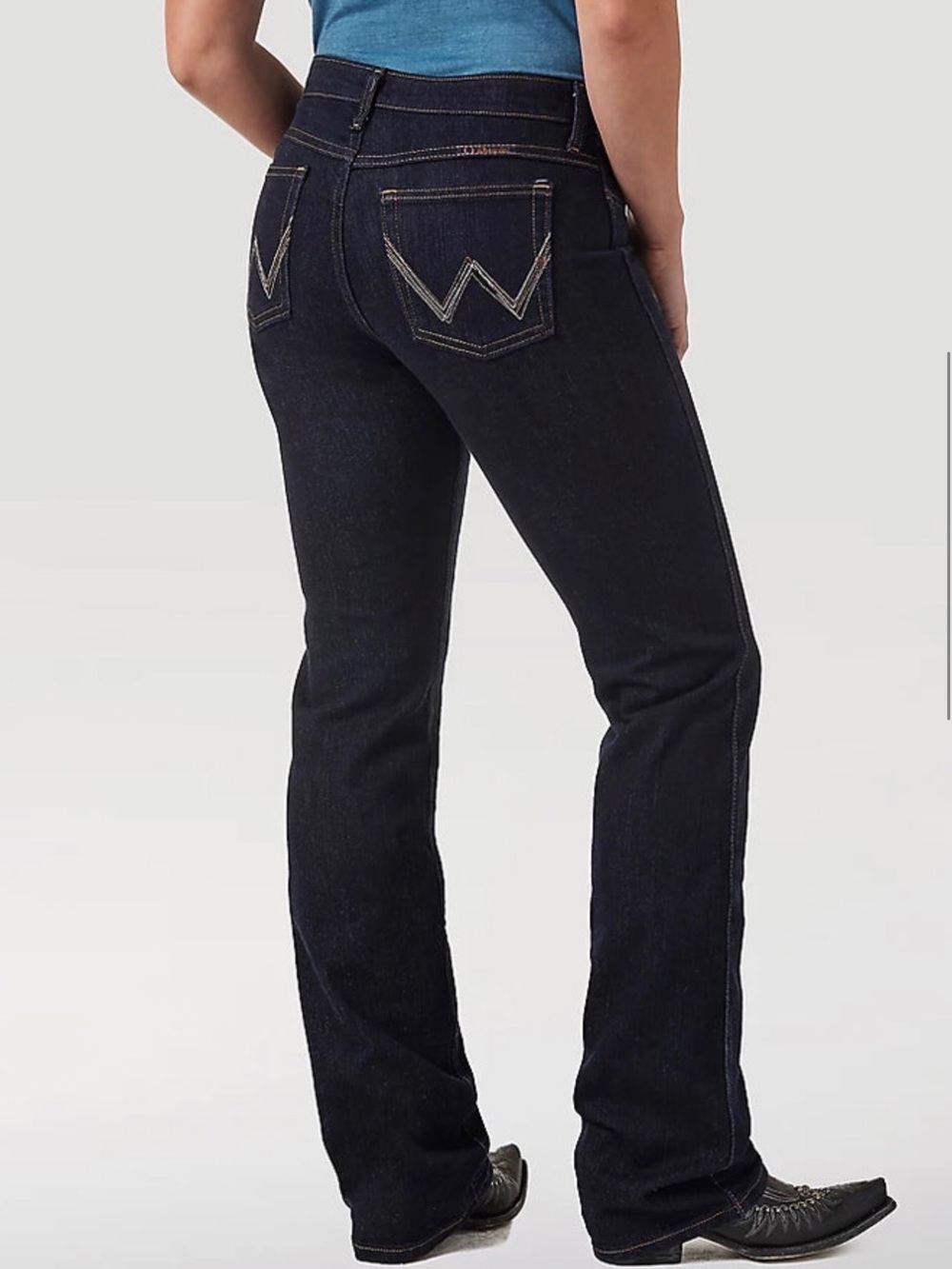 Wrangler Womens Ultimate Riding Jean Q-Baby In Dark Dynasty WRQ20DD New